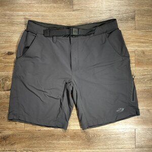 The North Face Shorts Men 38 Gray Cargo Belted Nylon Hike Camp Fishing Outdoor
